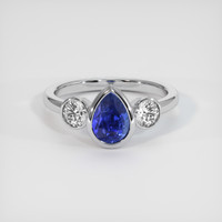 1.76 Ct. Sapphire Ring, 14K White Gold 1
