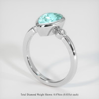 1.83 Ct. Gemstone Ring, 14K White Gold 2