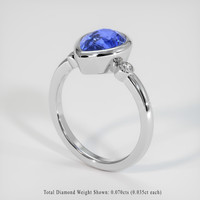 2.78 Ct. Color Change Sapphire Ring, 14K White Gold 2