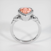 4.03 Ct. Padparadscha Sapphire Ring, 14K White Gold 3