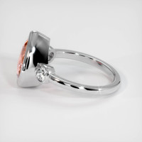 4.03 Ct. Padparadscha Sapphire Ring, 14K White Gold 4