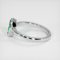 0.92 Ct. Emerald Ring, 18K White Gold 4