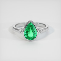 1.72 Ct. Emerald Ring, 18K White Gold 1