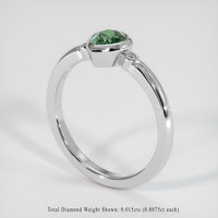 0.61 Ct. Gemstone Ring, 18K White Gold 2