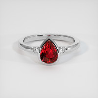 1.66 Ct. Ruby Ring, 18K White Gold 1