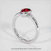 1.01 Ct. Ruby Ring, 18K White Gold 2