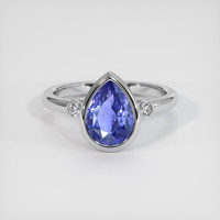 2.78 Ct. Sapphire Ring, 18K White Gold 1