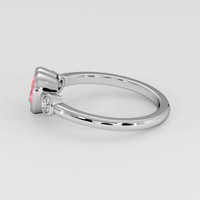 1.16 Ct. Padparadscha Sapphire Ring, 18K White Gold 4