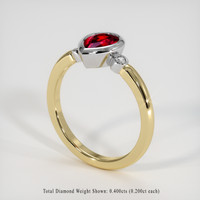 1.01 Ct. Ruby Ring, 14K White & Yellow 2