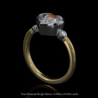 2.00 Ct. Gemstone Ring, 18K White & Yellow 2