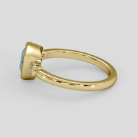 1.10 Ct. Bluish Green Sapphire Ring, 10K Yellow Gold 4
