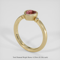 1.06 Ct. Padparadscha Sapphire Ring, 14K Yellow Gold 2