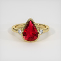 2.32 Ct. Ruby Ring, 14K Yellow Gold 1