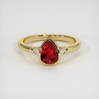 1.66 Ct. Ruby Ring, 14K Yellow Gold 1