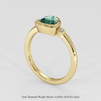 1.58 Ct. Bluish Green Sapphire Ring, 14K Yellow Gold 2