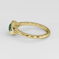 1.58 Ct. Bluish Green Sapphire Ring, 14K Yellow Gold 4