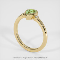1.26 Ct. Yellowish Green Sapphire Ring, 14K Yellow Gold 2