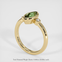 1.42 Ct. Green Sapphire Ring, 14K Yellow Gold 2