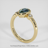 1.10 Ct. Bi Color Sapphire Ring, 14K Yellow Gold 2