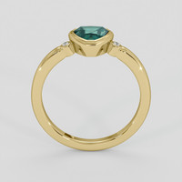 0.75 Ct. Bluish Green Sapphire Ring, 14K Yellow Gold 3