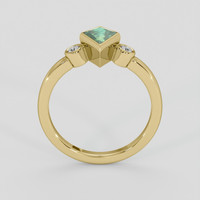 0.80 Ct. Bluish Green Sapphire Ring, 14K Yellow Gold 3