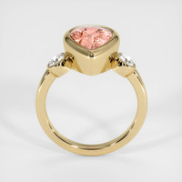 4.03 Ct. Padparadscha Sapphire Ring, 14K Yellow Gold 3