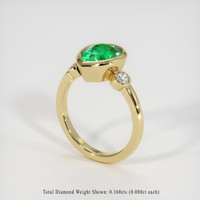 1.54 Ct. Emerald Ring, 18K Yellow Gold 2