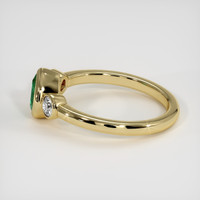 0.56 Ct. Emerald Ring, 18K Yellow Gold 4