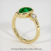 1.49 Ct. Emerald Ring, 18K Yellow Gold 2