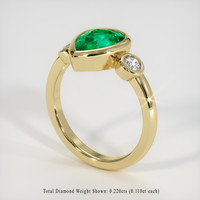 1.64 Ct. Emerald Ring, 18K Yellow Gold 2