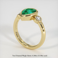 1.70 Ct. Emerald Ring, 18K Yellow Gold 2