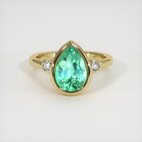 1.90 Ct. Emerald Ring, 18K Yellow Gold 1