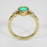 0.60 Ct. Emerald Ring, 18K Yellow Gold 3