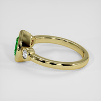 0.60 Ct. Emerald Ring, 18K Yellow Gold 4