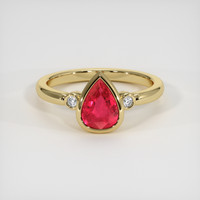 1.43 Ct. Ruby Ring, 18K Yellow Gold 1