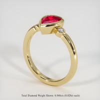 1.43 Ct. Ruby Ring, 18K Yellow Gold 2