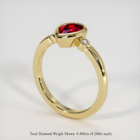 1.01 Ct. Ruby Ring, 18K Yellow Gold 2