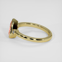 1.14 Ct. Padparadscha Sapphire Ring, 18K Yellow Gold 4