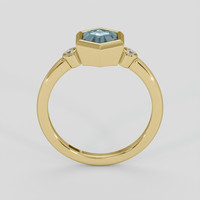 1.02 Ct. Greyish Blue Sapphire Ring, 18K Yellow Gold 3