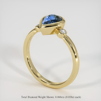 2.13 Ct. Blue Sapphire Ring, 18K Yellow Gold 2