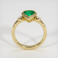 1.01 Ct. Emerald Ring, 18K Yellow Gold 3