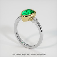 1.72 Ct. Emerald Ring, 18K Yellow & White 2