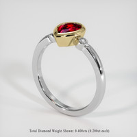 1.01 Ct. Ruby Ring, 18K Yellow & White 2