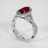 1.36 Ct. Ruby Ring, Platinum 950 2