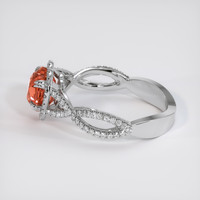 2.03 Ct. Padparadscha Sapphire Ring, Platinum 950 4
