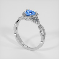 1.01 Ct. Blue Sapphire Ring, Platinum 950 2