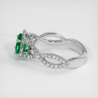 1.01 Ct. Emerald Ring, Platinum 950 4