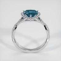 2.12 Ct. Greenish Blue Sapphire Ring, Platinum 950 3