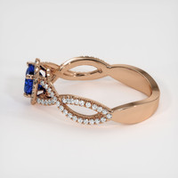 1.04 Ct. Blue Sapphire Ring, 14K Rose Gold 4