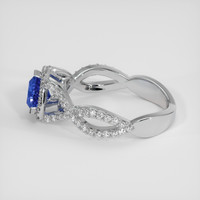 0.90 Ct. Blue Sapphire Ring, Silver 4